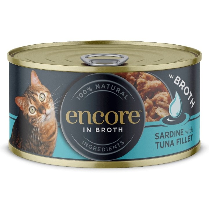 ENCORE Cat Sardine mit Thunfisch in Brühe für Katzen 16x70g