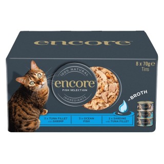 ENCORE Cat Multipak Fisch in Brühe für Katzen 32x70g