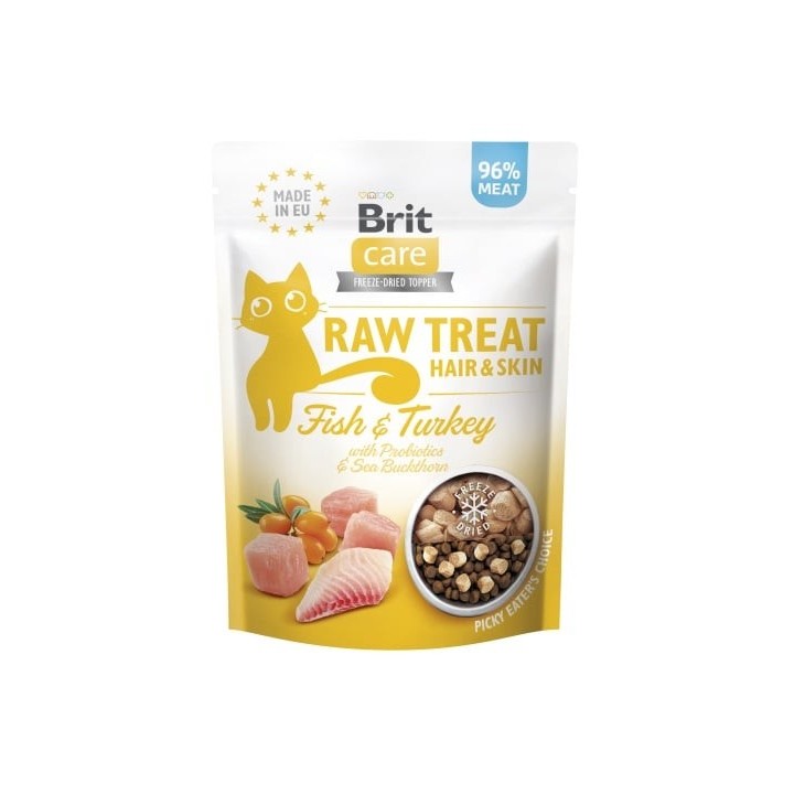 BRIT Care Raw Treat Freeze Dried Hair Skin Cat 40 g