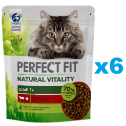 PERFECT FIT Natural Vitality 1+ Trockenfutter mit Rind und Huhn 6x650 g