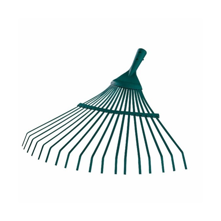 Flachdraht-Rasenrechen mit 22 Zähnen und Holzgriff Leborgne