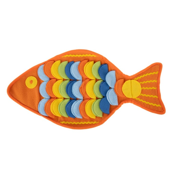 TIAKI Schnüffelteppich Regenbogen-Fisch - ca. L 48 x B 25 cm