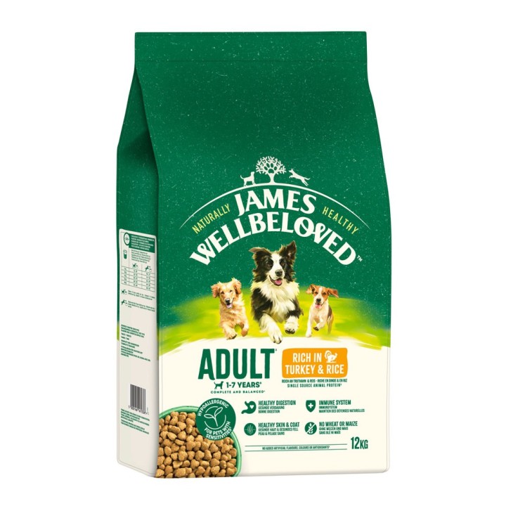 James Wellbeloved Adult Dog Hypoallergenic Truthahn & Reis - 12 kg
