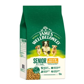 James Wellbeloved Senior Dog Hypoallergenic Truthahn & Reis - Sparpaket: 2 x 12 kg