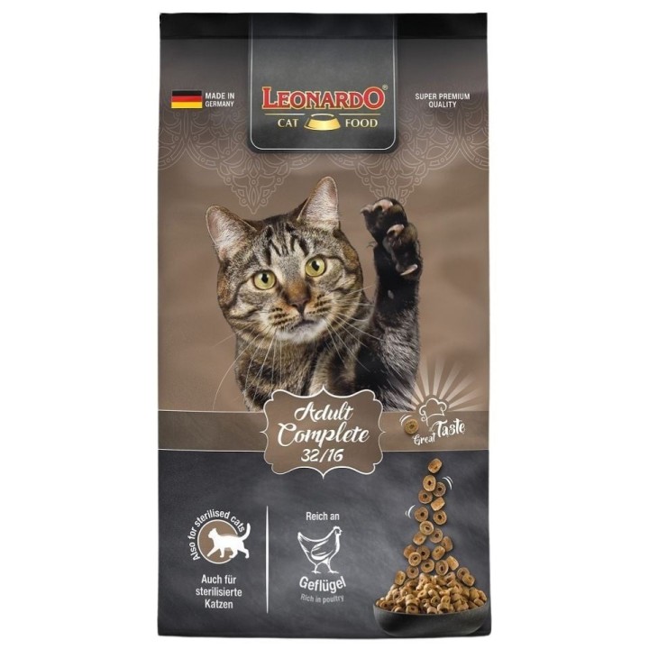 LEONARDO Adult Complete für ausgewachsene Katzen ab einem Jahr 32/16 7,5 kg