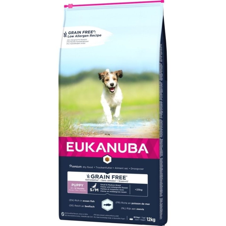 EUKANUBA Grain Free Small&amp,Medium Welpenfutter 12 kg