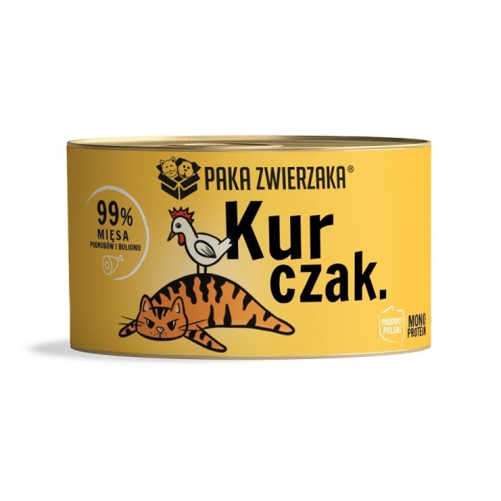 PAKA ZWIERZAKA Nassfutter mit Huhn für Katzen 200 g