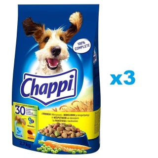 CHAPPI 3x2,7 kg - Trockenfutter mit Geflügel und Gemüse