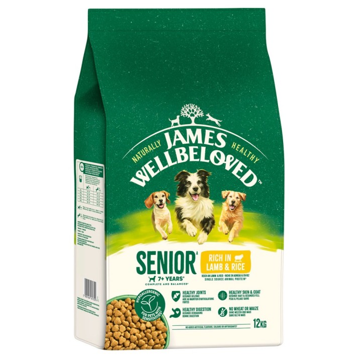 James Wellbeloved Senior Dog Hypoallergenic Lamm & Reis - 12 kg