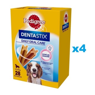 PEDIGREE DentaStix (mittlere Rassen) Zahnsnack für Hunde 112 Stück 4 x 4x180g