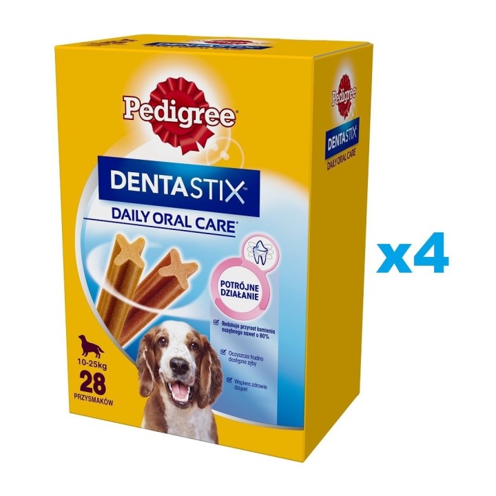 PEDIGREE DentaStix (mittlere Rassen) Zahnsnack für Hunde 112 Stück 4 x 4x180g
