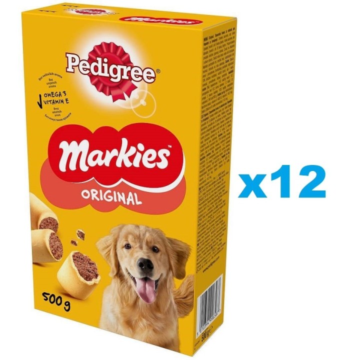 PEDIGREE Markies Original: Knusperkekse für adulte Hunde 12x500g