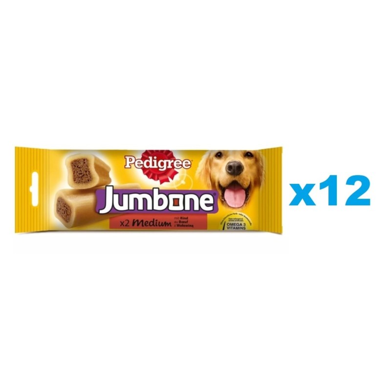 PEDIGREE Jumbone (mittelgroße Hunde) Snacks aus Rindfleisch 12 x 180 g