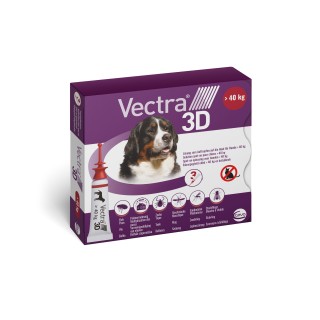 Hunde Pflege für über 40 Kg gegen Flöhe Ceva Vectra 3d (x3)
