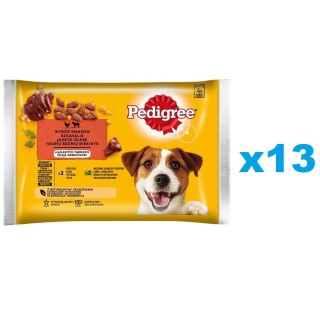 PEDIGREE Adult Mix in Gelee 52x100g: Nassfutter für adulte Hunde mit Huhn und einer Mischung aus Lammfleisch und Leber