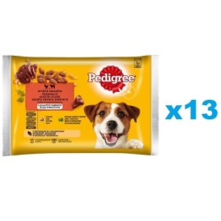 PEDIGREE Adult Mix in Gelee 52x100g: Nassfutter für adulte Hunde mit Huhn und einer Mischung aus Lammfleisch und Leber