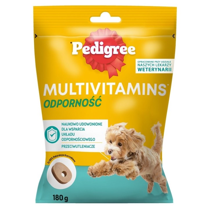 PEDIGREE Multivitamins Immunität Huhn 6 x 180 g Immunitätsergänzung für erwachsene Hunde