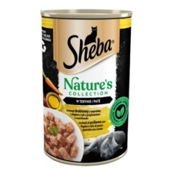 SHEBA 12 x 400 g Nature's Collection Geflügelcocktail mit Leber und Fischöl, garniert mit Karotten in Tarte Tatin