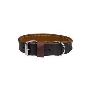 Schecker - Schecker Hunde-Halsband "Moorfeuer", Farbe: braun-cognac [40 cm lang x 20 mm breit]