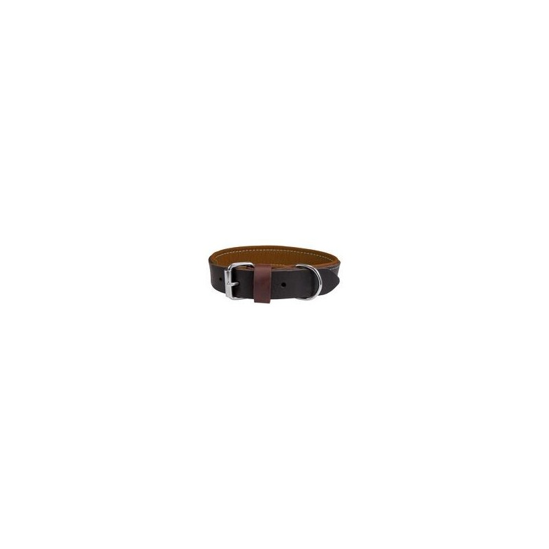 Schecker - Schecker Hunde-Halsband "Moorfeuer", Farbe: braun-cognac [40 cm lang x 20 mm breit]