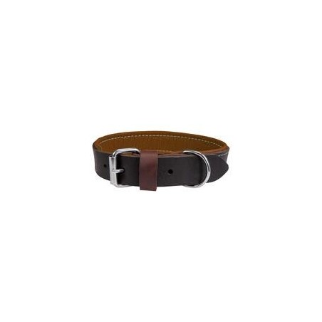 Schecker - Schecker Hunde-Halsband "Moorfeuer", Farbe: braun-cognac [40 cm lang x 20 mm breit]