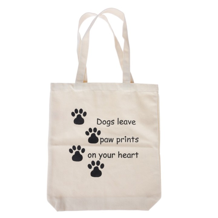 TIAKI Tragetasche "Dogs Leave Paw Prints On Your Heart" - 1 Stück