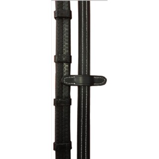 Pferdezügel aus Gummi mit Lederstoppern Cavaletti