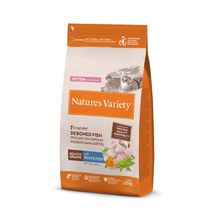 Nature's Variety Healthy Grains Kitten Weißfisch - 1,25 kg