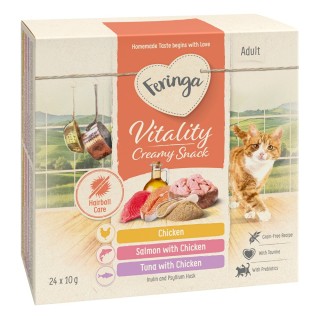 Sparpaket Feringa Vitality Creamy Snacks - Mix: 3 Sorten (48 x 10 g)