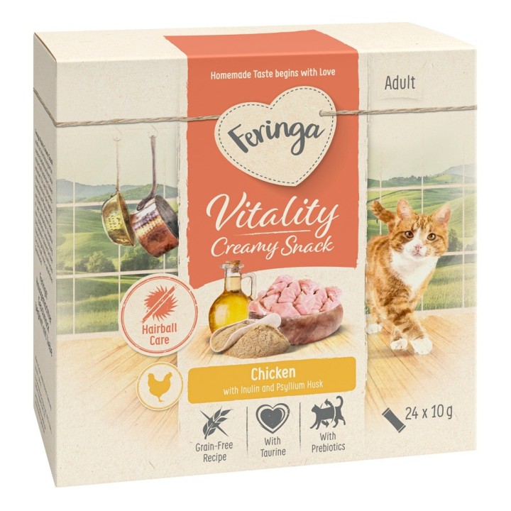 Sparpaket Feringa Vitality Creamy Snacks - Huhn (48 x 10 g)