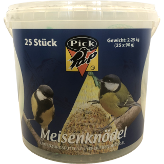 PickUp Meisenknödel im Kübel mit Netz - 25 Stk