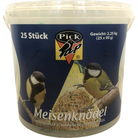 PickUp Meisenknödel im Kübel mit Netz - 25 Stk