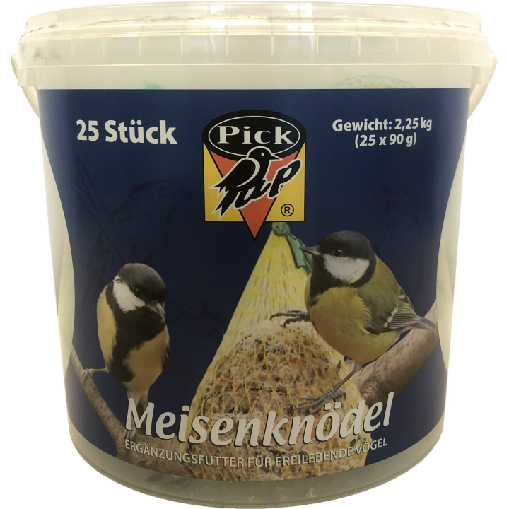 PickUp Meisenknödel im Kübel mit Netz - 25 Stk
