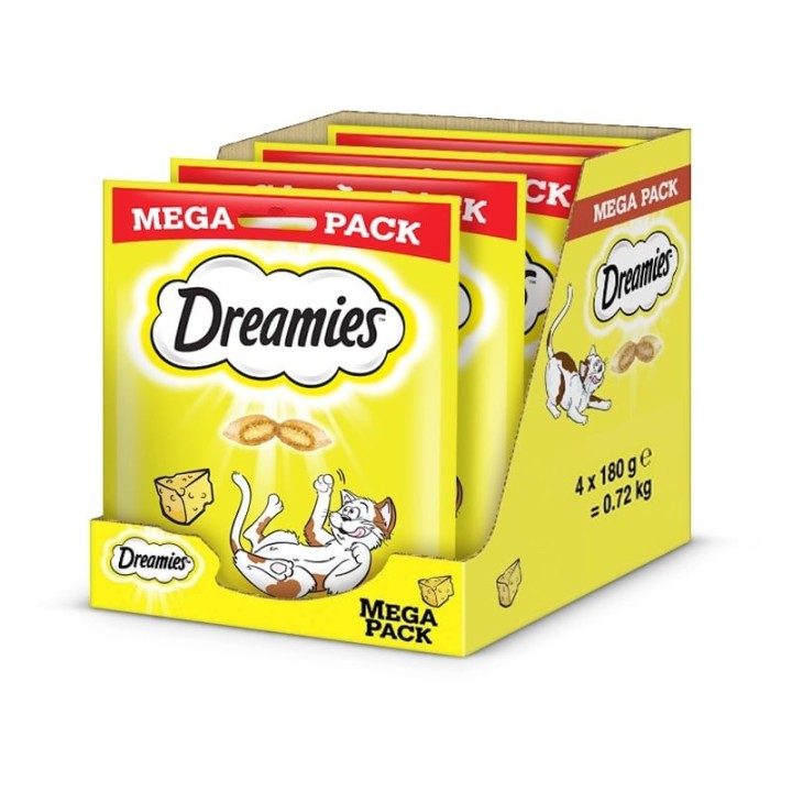 DREAMIES Mega Pack 4x180 g Katzensnacks mit Käse