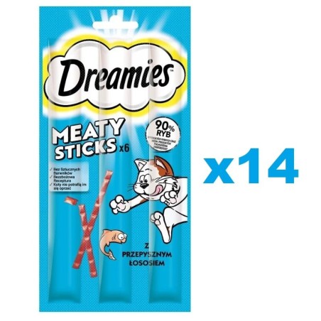 DREAMIES Meaty Sticks mit Lachs für adulte Katzen 14x30 g