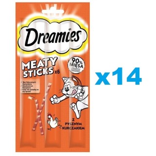DREAMIES Meaty Sticks mit Huhn für adulte Katzen 14x30 g
