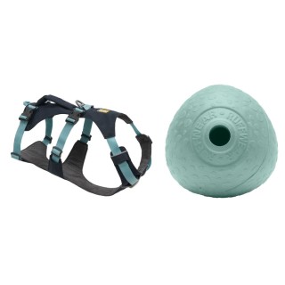 Ruffwear Hundegeschirr + Ø 8,9 cm Spielzeug Huckama gratis! - Flagline in Basalt Grey (L/XL)