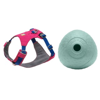 Ruffwear Hundegeschirr + Ø 8,9 cm Spielzeug Huckama gratis! - Hi & Light in Alpen Glow Pink (M)