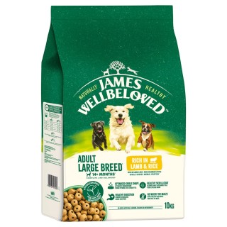 James Wellbeloved Adult Large Breed Dog Hypoallergenic Lamm & Reis - 10 kg