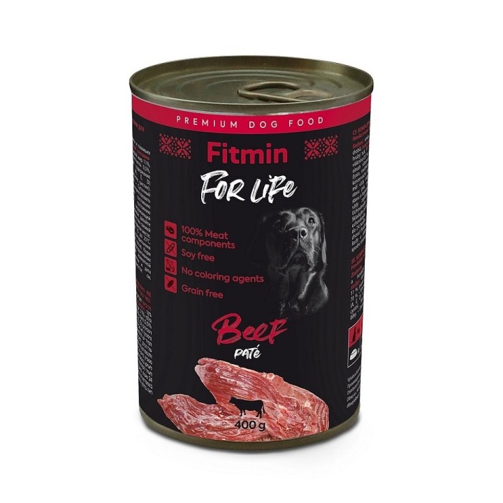 FITMIN For Life dog pate Rinderpastete für Hunde 400 g