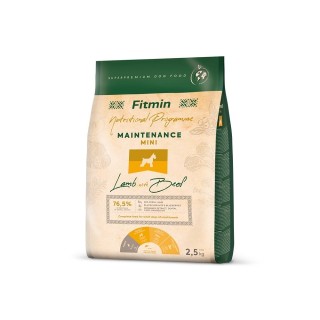FITMIN Dog Nutritional Programme Mini Maintenance Lamb&amp,Beef 2,5 kg für erwachsene Hunde kleiner Rassen