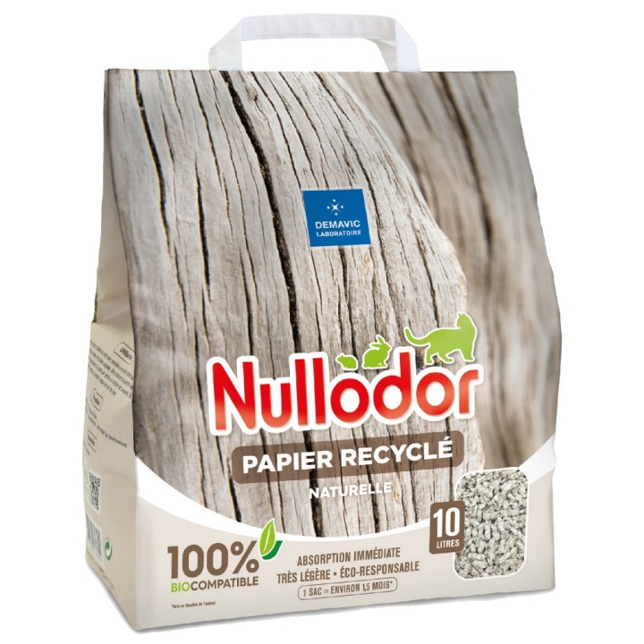 Nullodor Katzenstreu Papier Recyclé - 10 l
