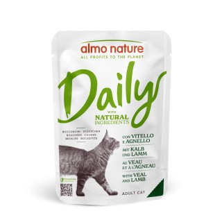 Almo Nature Daily Menu Pouch 6 x 70 g - Kalb und Lamm