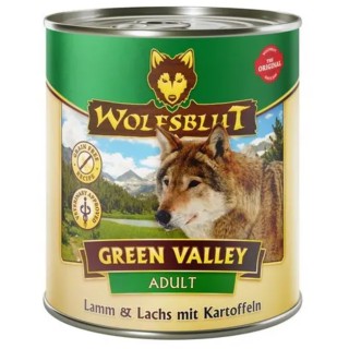 WOLFSBLUT Hundenassfutter Green Valley Lamm, Lachs & Kartoffeln - 800 g