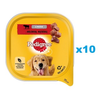 PEDIGREE Adult 10x300 g Nassfutter mit Rind und Leber für Hunde