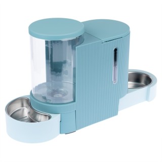 TIAKI Futter- und Wasserspender, hellblau - bis 1,3 kg Trockenfutter & 3 l Wasser