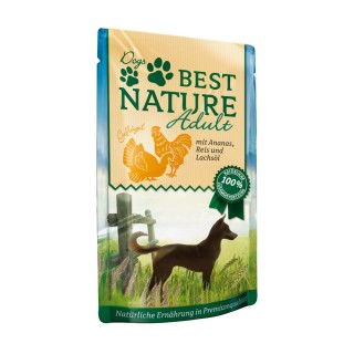Best Nature Adult Dog 12 x 150 g - Geflügel & Ananas