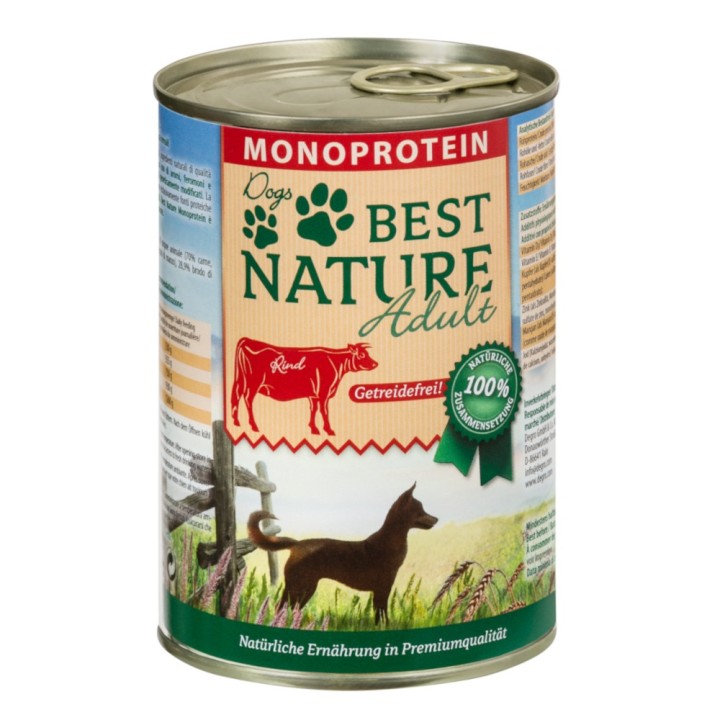 Best Nature Adult Dog Monoprotein 6 x 400 g - Rind