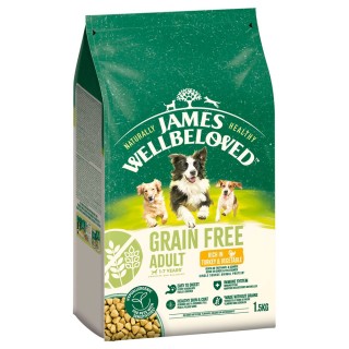 James Wellbeloved Grain Free Adult Dog Hypoallergenic Truthahn & Gemüse - 1,5 kg