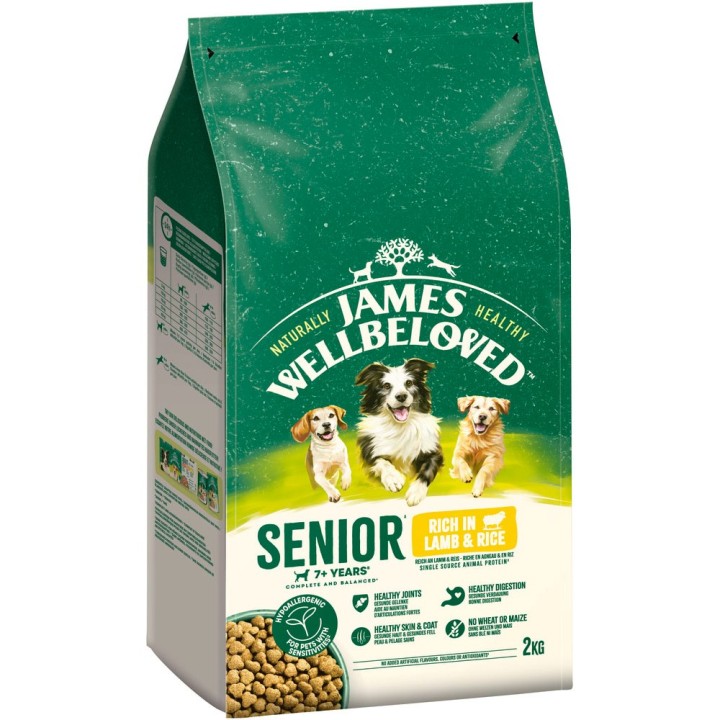 James Wellbeloved Senior Dog Hypoallergenic Lamm & Reis - 2 kg